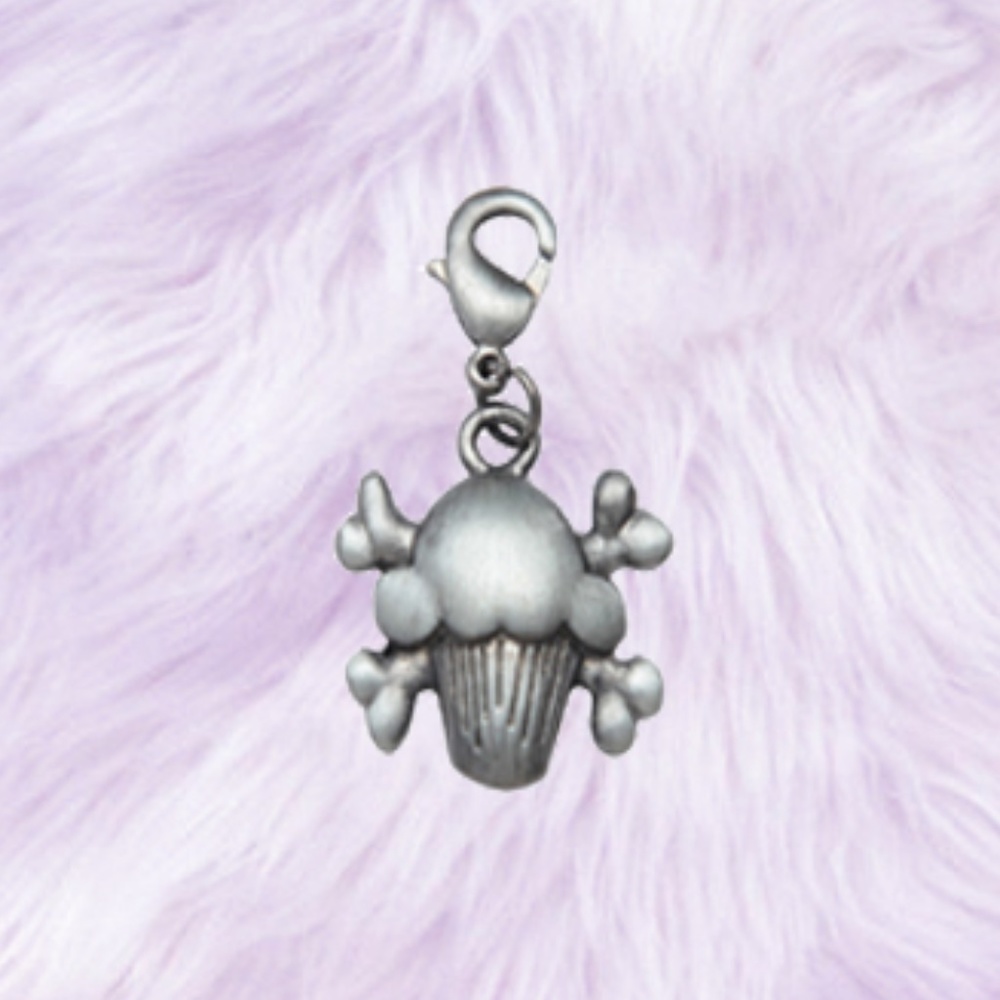 Underground Hound Cupcake Crossbones Collar Charm pet charm